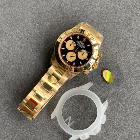 Rolex-Daytona 116508 YG/YG Black Dial 904L NOOB SA4130