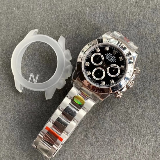 Rolex-Daytona 116509 40mm SS/SS Black/Dia NOOB SA4130