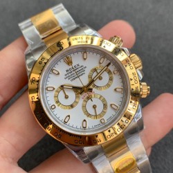 Rolex-Daytona 126503 40mm YG/SS White/Stk NOOB SH4131 Super Clone