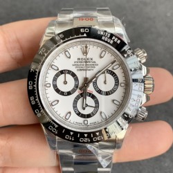 Rolex-Daytona 126500 40mm SS/SS White Dial NOOB SH4130 Super Clone