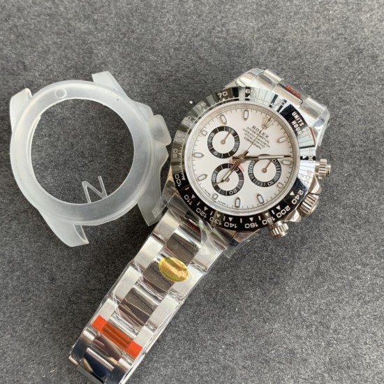Rolex-Daytona 126500 40mm SS/SS White Dial NOOB SH4130 Super Clone