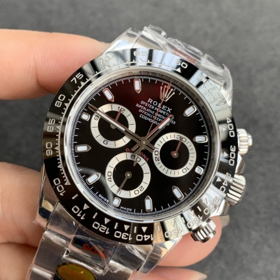 Rolex-Daytona 126500 40mm SS/SS Black Dial NOOB SH4130 Super Clone