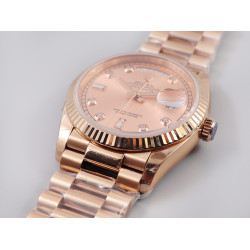 Rolex-DayDate 36mm Flt Pres RG/RG RG Diam EWF A3255 Mod