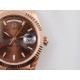 Rolex-DayDate 36mm Flt Pres RG/RG Brown EWF A3255 Mod