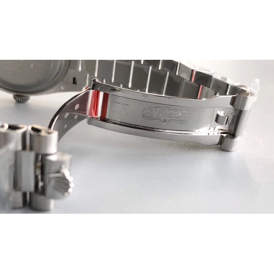 Rolex-DayDate 36mm Flt Pres SS/SS Black Diam EWF A3255 Mod