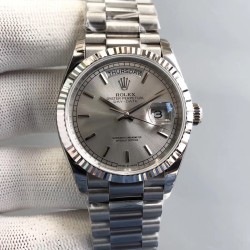 Rolex-DayDate 128239 36mm SS/SS Grey/Stk EWF V2 A3255(Gain Weight)