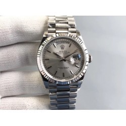 Rolex-DayDate 128239 36mm SS/SS Grey/Stk EWF V2 A3255(Gain Weight)