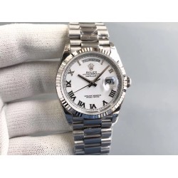 Rolex-DayDate 228239 36mm SS/SS White/Rmn JDF V4 VR3255 (Gain Weight)