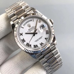 Rolex-DayDate 228239 36mm SS/SS White/Rmn JDF V4 VR3255 (Gain Weight)
