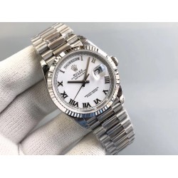 Rolex-DayDate 228239 36mm SS/SS White/Rmn JDF V4 VR3255 (Gain Weight)
