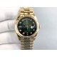 Rolex-DayDate 128238 36mm YG/YG Green/Dia QF V3 VR3255(Gain Weight)