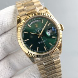 Rolex-DayDate 128238 36mm YG/YG Green/Diam QF V3 VR3255(Gain Weight)
