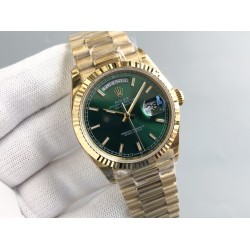 Rolex-DayDate 128238 36mm YG/YG Green/Diam QF V3 VR3255(Gain Weight)