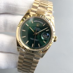 Rolex-DayDate 128238 36mm YG/YG Green/Diam QF V3 VR3255(Gain Weight)
