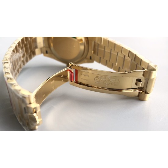 Rolex-DayDate 128238 36mm YG/YG Green/Diam QF V3 VR3255(Gain Weight)