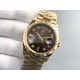 Rolex-DayDate 128238 36mm YG/YG Brown/Dia QF V3 VR3255(Gain Weight)