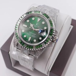Rolex-Submariner Diamond 904L SS/SS Green Dial A3135