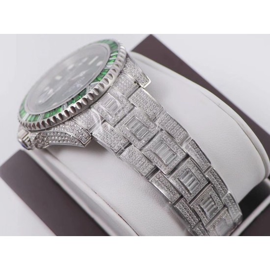 Rolex-Submariner Diamond 904L SS/SS Green Dial A3135