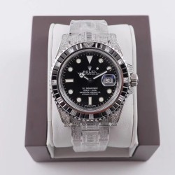 Rolex-Submariner Diamond 904L SS/SS Black Dial A3135