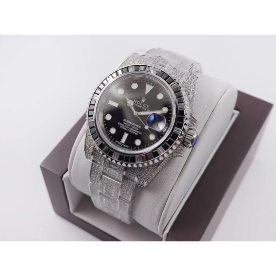 Rolex-Submariner Diamond 904L SS/SS Black Dial A3135