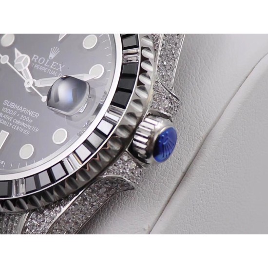 Rolex-Submariner Diamond 904L SS/SS Black Dial A3135