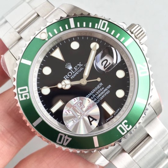 Rolex-Submariner 126610LV 41MM 904L SS/SS Green Bezel Black Dial JF VR3235