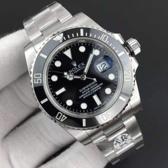 Rolex-Submariner 116610LN 904L SS/SS Black ARF Asia 3135