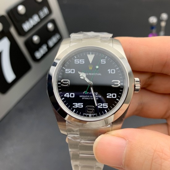 Rolex-Airking 126900 40mm SS/SS Black Dial VSF VS3230
