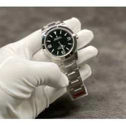 Rolex-Airking 116900 40mm 904L SS/SS Black/Num JDF SA3131