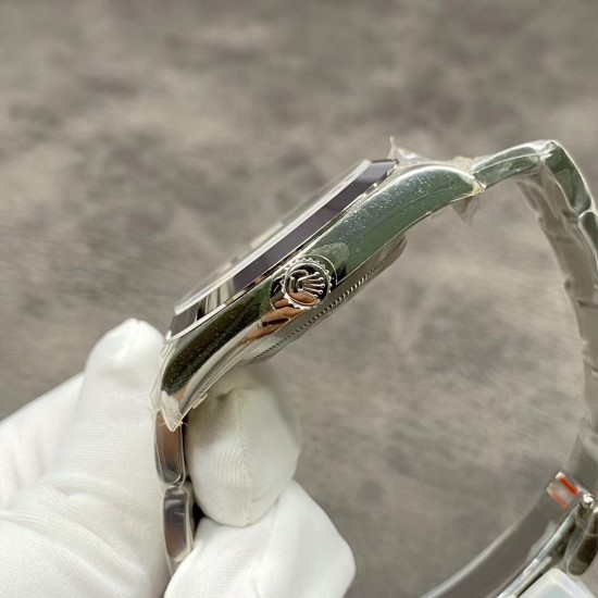 Rolex-Airking 116900 40mm 904L SS/SS Black/Num JDF SA3131