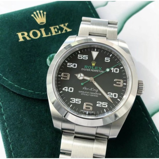 Rolex-Airking 126900 40mm 904L SS/SS Black/Num JVSF VR3230