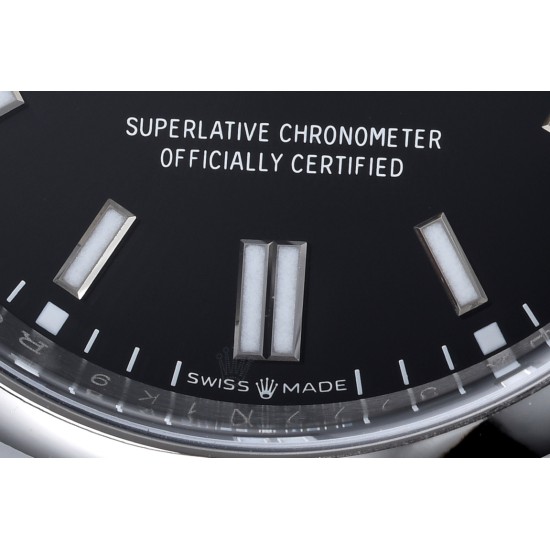 Rolex-Oyster Perpetual 124300 41mm SS/SS Black/Stk Clean SH3230