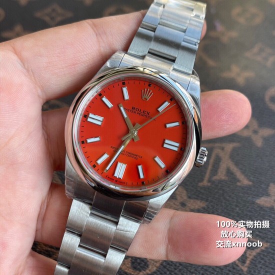 Rolex-Oyster Perpetual 126000 36mm SS/SS Red Dial VSF VS3230
