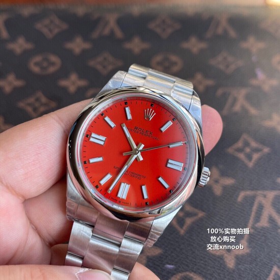 Rolex-Oyster Perpetual 126000 36mm SS/SS Red Dial VSF VS3230