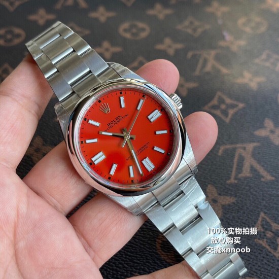 Rolex-Oyster Perpetual 126000 36mm SS/SS Red Dial VSF VS3230