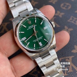 Rolex-Oyster Perpetual 126000 36mm SS/SS Green/Stk VSF VS3230 Super Clone