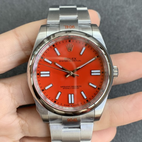 Rolex-Oyster Perpetual 124300 41mm SS/SS Red/Stk Clean SH3230