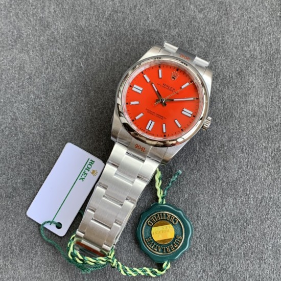 Rolex-Oyster Perpetual 124300 41mm SS/SS Red/Stk Clean SH3230
