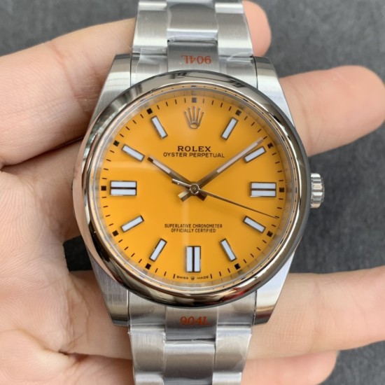 Rolex-Oyster Perpetual 124300 41mm SS/SS Yellow/Stk Clean SH3230