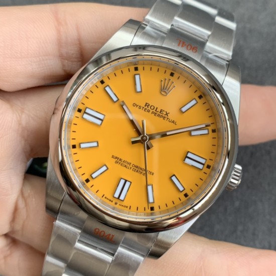 Rolex-Oyster Perpetual 124300 41mm SS/SS Yellow/Stk Clean SH3230