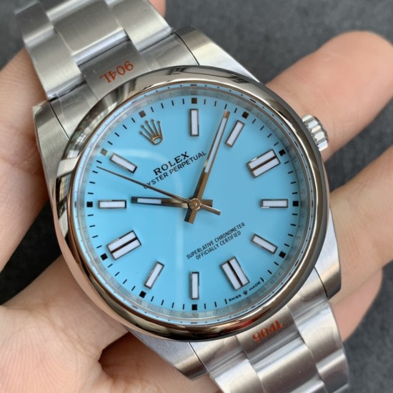 Rolex-Oyster Perpetual 124300 41mm SS/SS Tiffany Blue Dial Clean SH3230