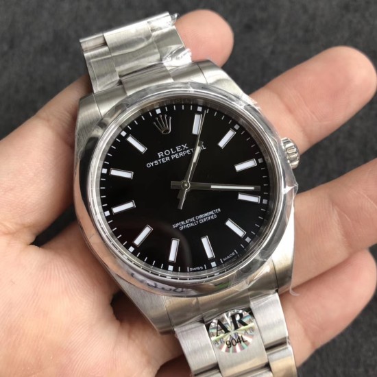 Rolex-Oyster Pert. 39mm 114300 904L SS/SS Black ARF A3132