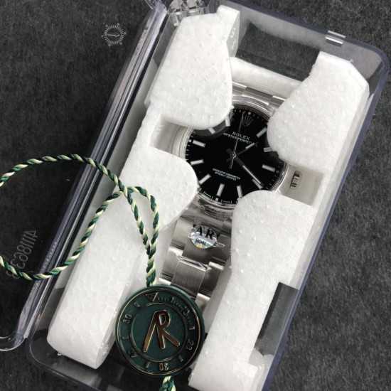 Rolex-Oyster Pert. 39mm 114300 904L SS/SS Black ARF A3132