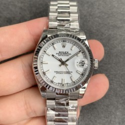 Rolex-ROLEX - DATEJUST - LADY 31mm Oys Flt SS/SS White Stk GSF A2671