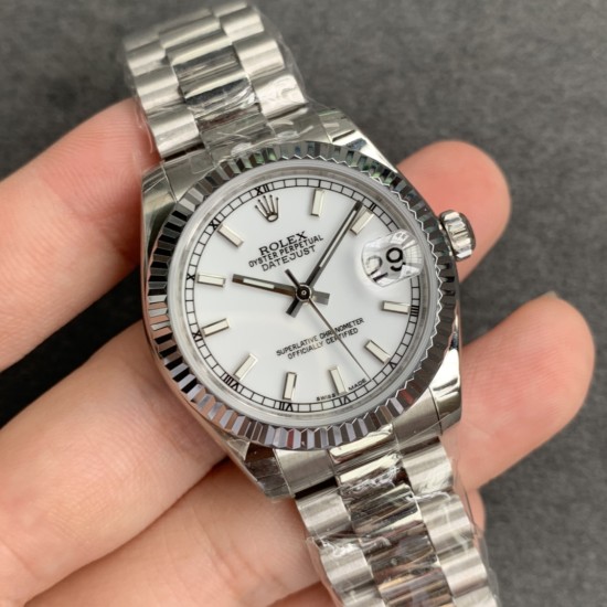 Rolex-ROLEX - DATEJUST - LADY 31mm Oys Flt SS/SS White Stk GSF A2671