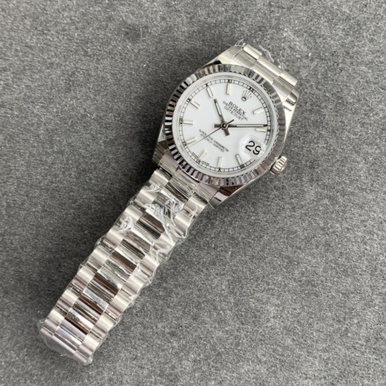 Rolex-ROLEX - DATEJUST - LADY 31mm Oys Flt SS/SS White Stk GSF A2671