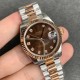 Rolex-ROLEX - DATEJUST - LADY 31mm Oys Flt RG/SS Brown Dia GSF A2671