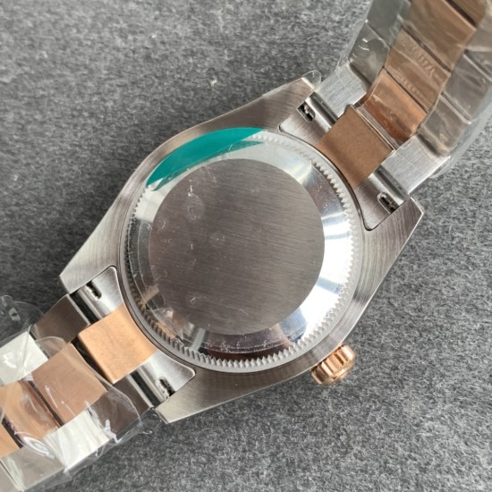 Rolex-ROLEX - DATEJUST - LADY 31mm Oys Flt RG/SS Brown Dia GSF A2671