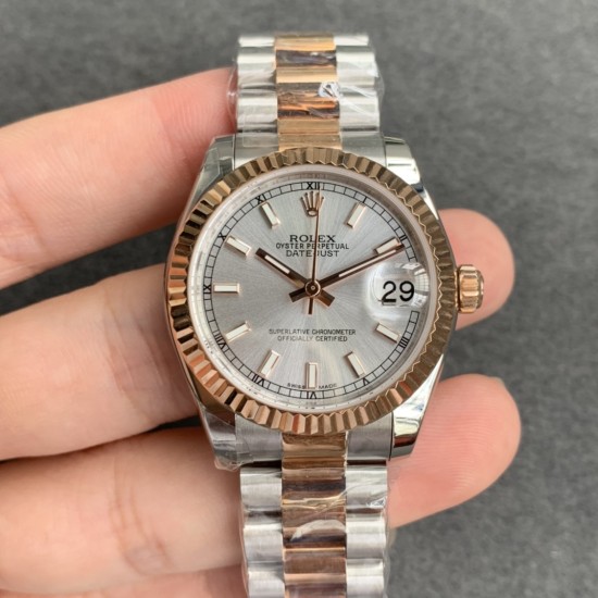 Rolex-ROLEX - DATEJUST - LADY 31mm Oys Flt RG/SS SS/Stk GSF A2671