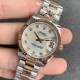 Rolex-Datejust Ladies 31mm Oys RG/SS Silver/Dia GSF A2671